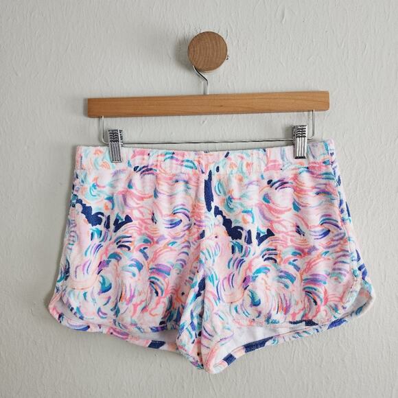 Lilly Pulitzer Head in the Sand Terry Cloth Shorts Pelican Pink S Resort - Picture 1 of 9